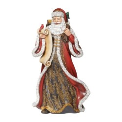Elegant Santa Claus Figurine in Black Gold Robe 34cm