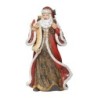 Elegant Santa Claus Figurine in Black Gold Robe 34cm