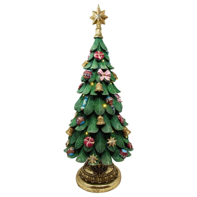 Elegant Light Up Decorated Christmas Tree 60 Cm Centrepiece