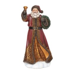 Red Gold Santa With lantern Bell Choice of 2