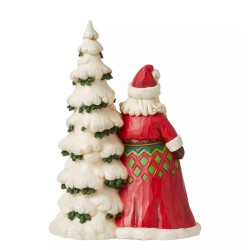 Jim Shore Santa by Tree with Toy Sack Figurine