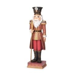 Handsome Resin Nutcrackers Choose Red with Sword or Blue with Staff