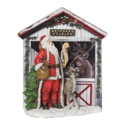 Santa at Reindeer Stables 28 cm of Festive Storytelling
