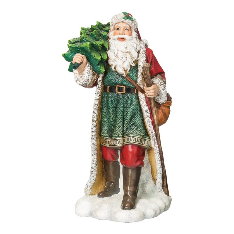 Victorian Santa Figure with Christmas Tree,Staff Sack 36cm