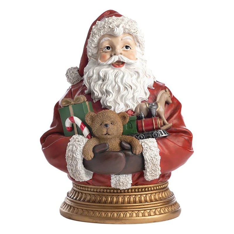 Wonderful Santa Bust Holding Toys 20cm Figurine