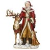 Elegant Santa with Reindeer,Fox Rabbit 47cm Christmas Figurine