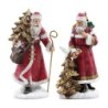 Red and Gold Santa Claus Figures Choice of 2 Christmas Decorations
