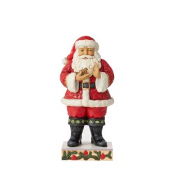 Jim Shore Santa with Robin in Hands Figurine