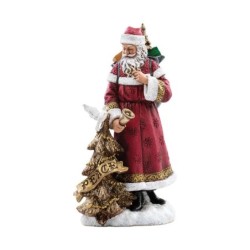 Red and Gold Santa Claus Figures Choice of 2 Christmas Decorations