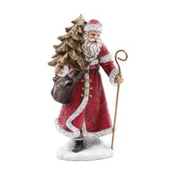 Red and Gold Santa Claus Figures Choice of 2 Christmas Decorations