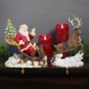 Set of Luxury Santa Claus Reindeer Stocking Hangers Christmas Mantel Decorations