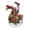 Large Red and Gold Santa Claus and Reindeer 50cm