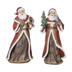 Santa Claus Figures in Black and Gold Robes Choice of 2