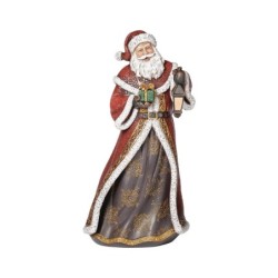 Santa Claus Figures in Black and Gold Robes Choice of 2
