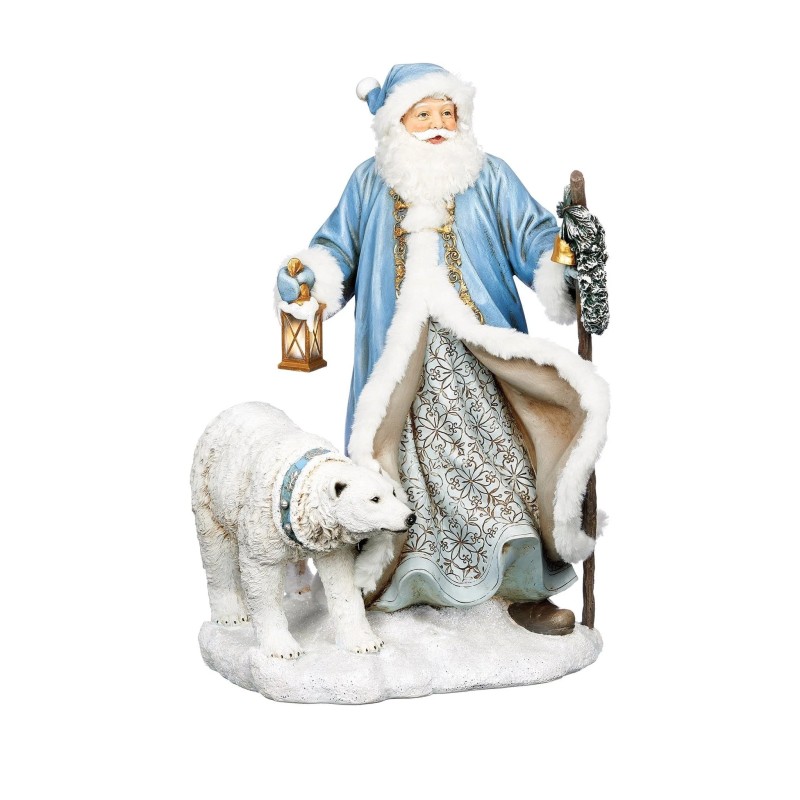 Blue Santa with Polar Bear