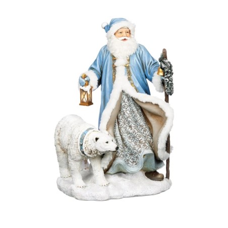 Blue Santa with Polar Bear