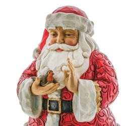 Jim Shore Santa with Robin in Hands Figurine