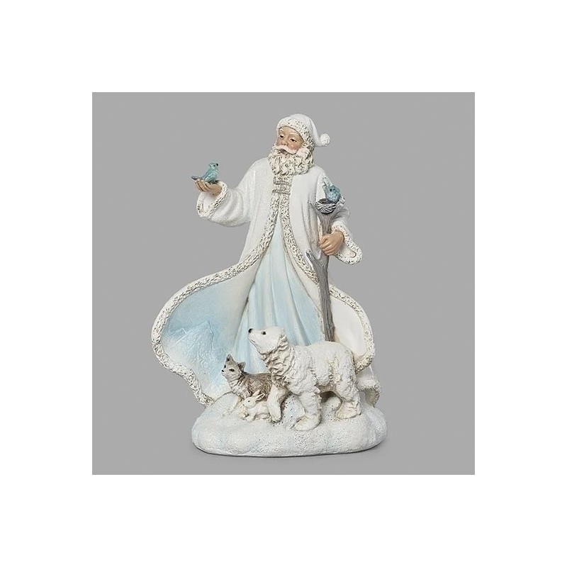 White Robed Santa Figure with Arctic Animals
