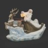 Arctic White Light Up Santa in Sleigh