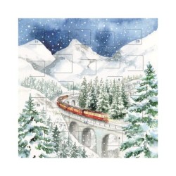 Alpine Express Advent Calendar Card Festive Train Scene UK