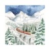 Alpine Express Advent Calendar Card Festive Train Scene UK