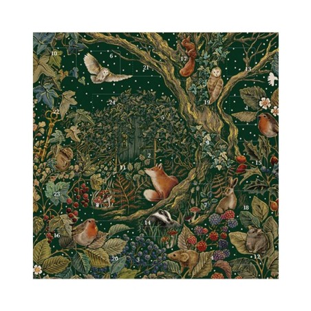 Wildlife Secret Garden Advent Calendar Card Britain Edition