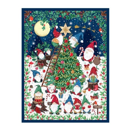 Gnome Christmas Party Advent Calendar 39cm UK Décor
