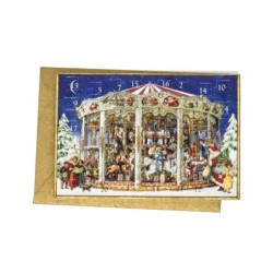 Mini Elf Advent Calendar Card With 24 Doors 6 Designs UK