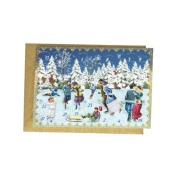 Mini Elf Advent Calendar Card With 24 Doors 6 Designs UK