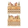 Double Sided Wooden Advent Village 23cm UK Christmas