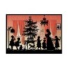 Mini Elf Silhouette Advent Calendar Card With 24 Doors UK