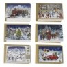 Mini Victorian Elf Advent Calendar Card Six Designs British