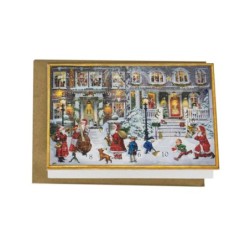 Mini Victorian Elf Advent Calendar Card Six Designs British