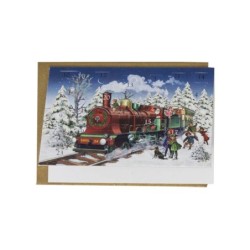 Mini Victorian Elf Advent Calendar Card Six Designs British