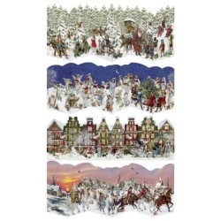 UK Victorian Fanfold Advent Calendar Cards Choice 4 Designs