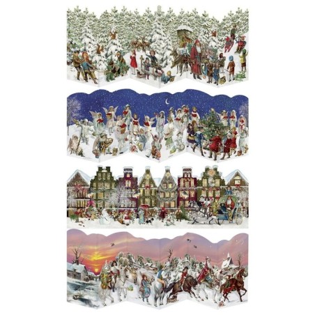 UK Victorian Fanfold Advent Calendar Cards Choice 4 Designs