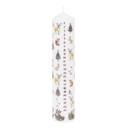 Winter Wildlife Pillar Advent Candle December UK Edition