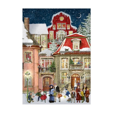 Victorian Christmas Town Advent Calendar 30cm UK Edition