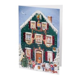 Christmas House Advent Cards Choice of Four Designs With 24 Doors