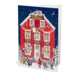 Christmas House Advent Cards Choice of Four Designs With 24 Doors