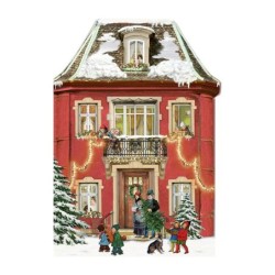 Victorian Advent Christmas Cards Four Designs With 24 Doors
