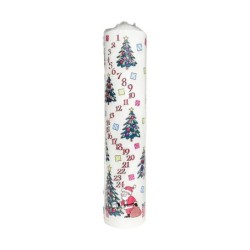 Pillar Advent Candle Christmas Trees Pattern Countdown UK
