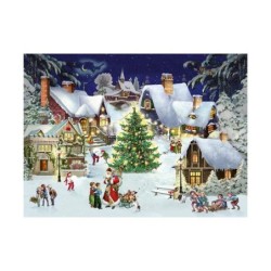 Village On The Hill Advent Calendar A4 30cm UK Edition