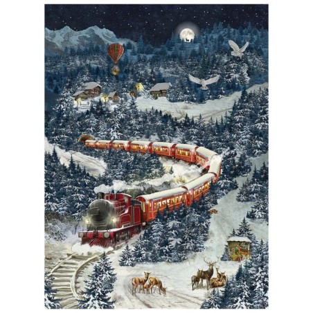 Magical Winter Steam Train Advent Calendar 52cm Large