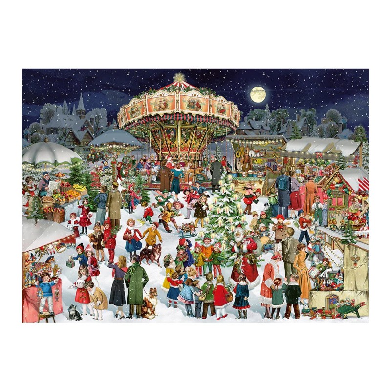Magical Christmas Market Advent Calendar 52cm UK Edition