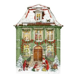 Green Townhouse Advent Calendar 42cm Countdown to Christmas