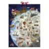 Antique Santa Map Large Advent Calendar UK Edition Gift