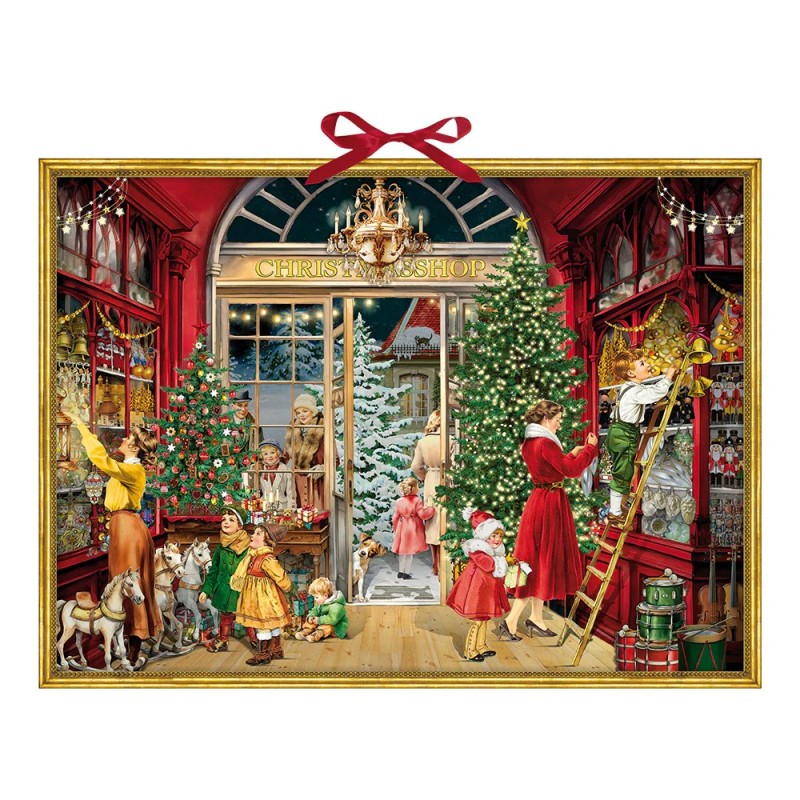 Large Vintage Style Christmas Shop Advent Calendar UK