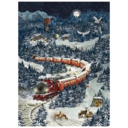 A4 Magical Winter Steam Train Advent Calendar UK Edition