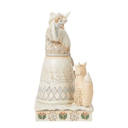 Figurine Père Noël Des Bois Tenant Une Colombe